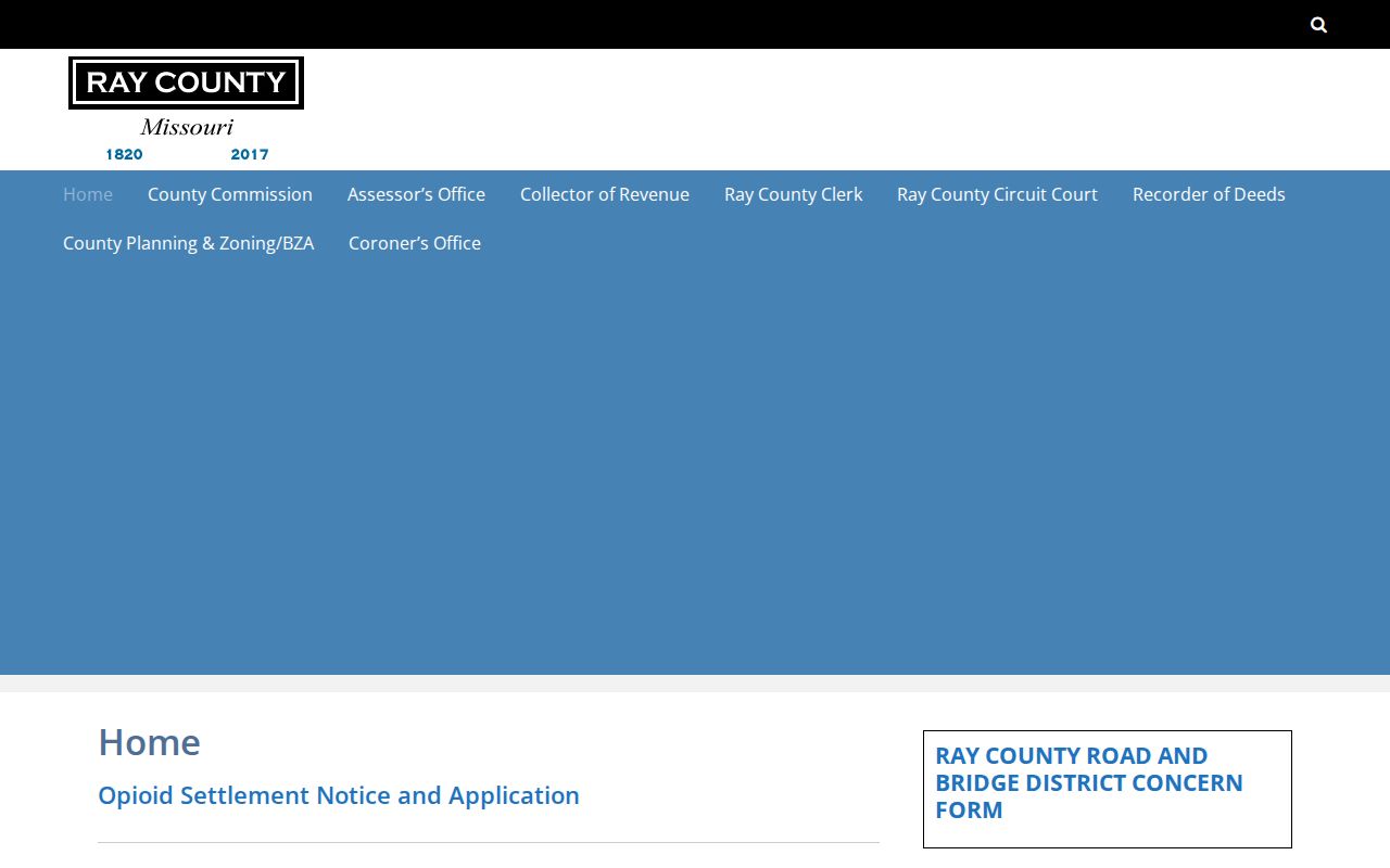 Ray County criminal history courthouse and county contact page